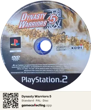 Dynasty Warriors 5 PlayStation 2, PAL disc