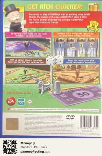 Monopoly PlayStation 2, PAL box back