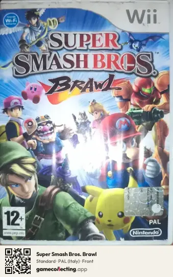 Super Smash Bros. Brawl Nintendo Wii, Italy box front