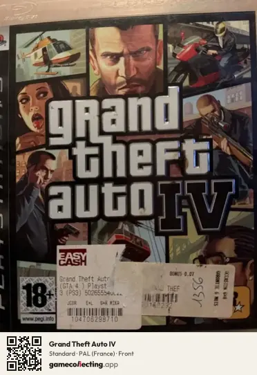 Grand Theft Auto IV PlayStation 3, France box front