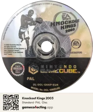 Knockout Kings 2003 Nintendo GameCube, PAL disc