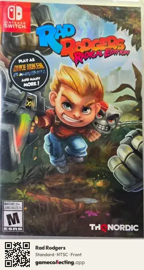 Rad Rodgers Nintendo Switch, NTSC box front