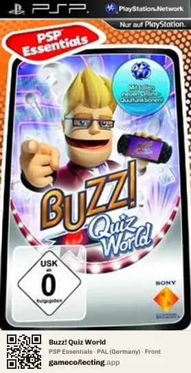 Buzz! Quiz World PlayStation Portable, Germany box front