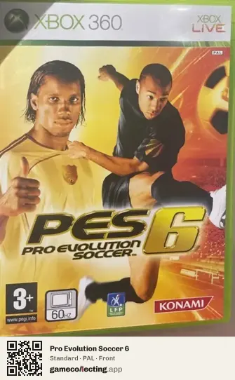 Pro Evolution Soccer 6 Xbox 360, PAL box front