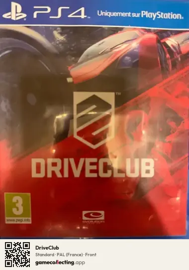 DriveClub PlayStation 4, France box front