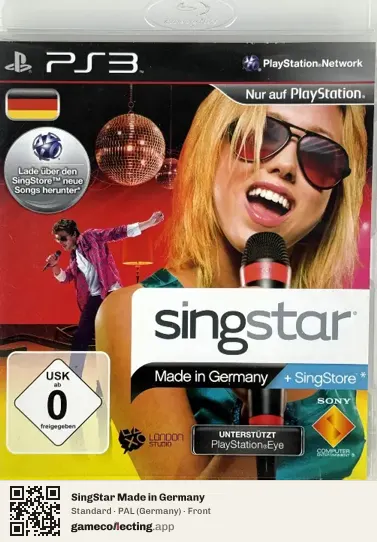 SingStar Made in Germany PlayStation 3, Germany box front