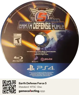 Earth Defense Force 5 PlayStation 4, NTSC disc
