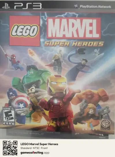 LEGO Marvel Super Heroes PlayStation 3, NTSC box front