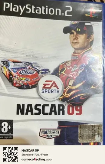 NASCAR 09 PlayStation 2, PAL box front