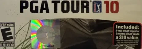 Tiger Woods PGA Tour 10, the ESRB box on its front