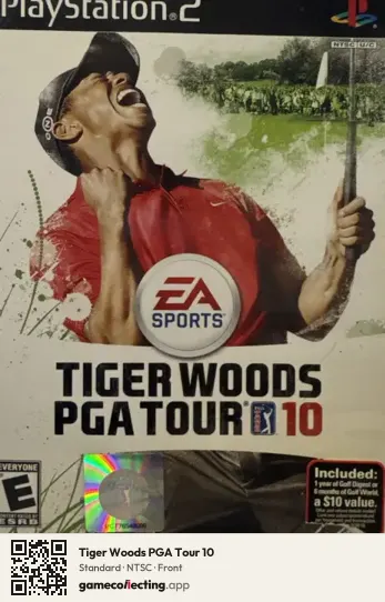 Tiger Woods PGA Tour 10 PlayStation 2, NTSC box front
