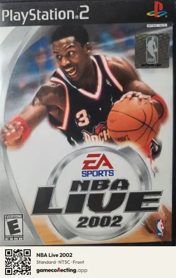 NBA Live 2002 PlayStation 2, NTSC box front