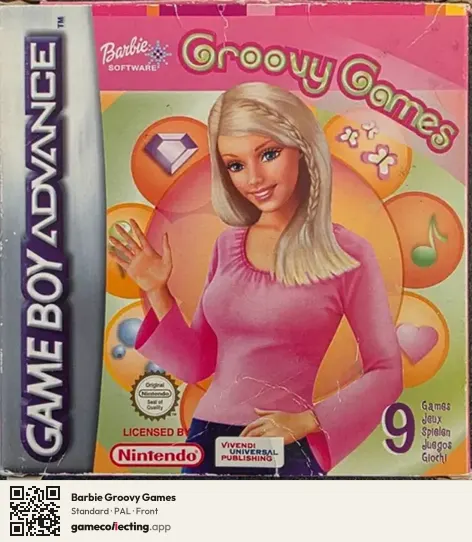 Barbie Groovy Games Game Boy Advance, PAL box front