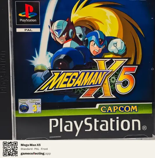 Mega Man X5 PlayStation, PAL box front