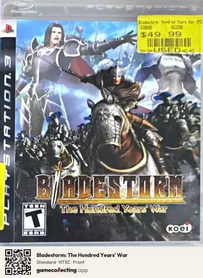 Bladestorm: The Hundred Years' War PlayStation 3, NTSC box front