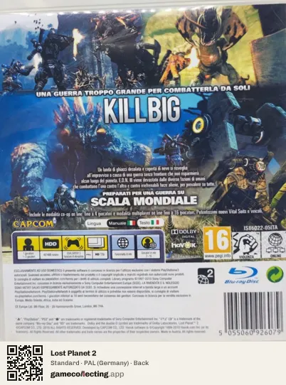 Lost Planet 2 PlayStation 3, Germany box back