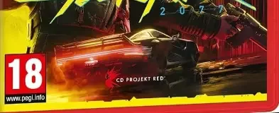 Cyberpunk 2077, the PEGI square on its front