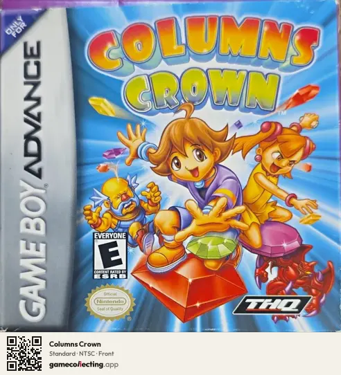Columns Crown Game Boy Advance, NTSC box front