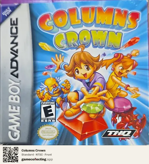 Columns Crown Game Boy Advance, NTSC box front