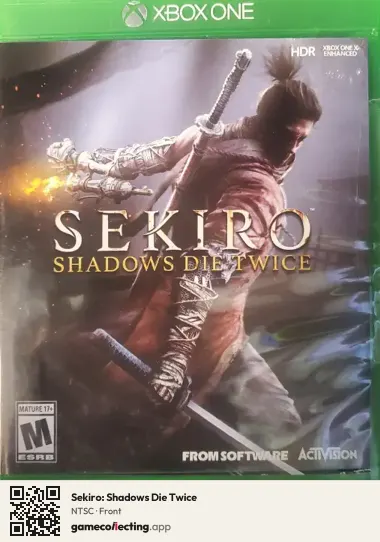 Sekiro: Shadows Die Twice Xbox One, NTSC box front