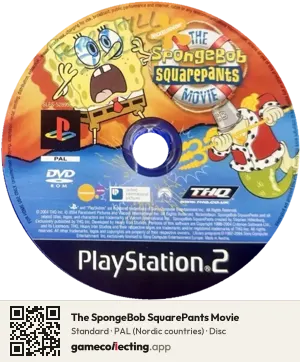 The SpongeBob SquarePants Movie PlayStation 2, PAL disc