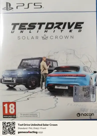 Test Drive Unlimited Solar Crown PlayStation 5, Italy box front