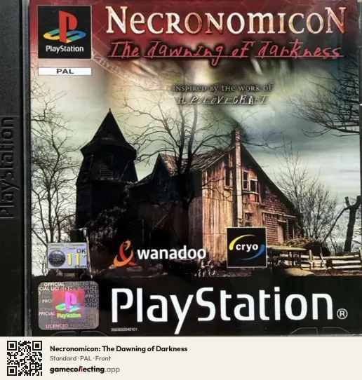 Necronomicon: The Dawning of Darkness PlayStation, PAL box front