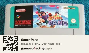 Super Pang Super Nintendo Entertainment System, PAL cartridge label