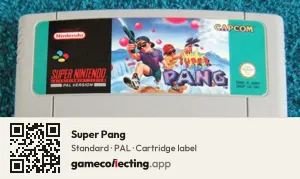 Super Pang Super Nintendo Entertainment System, PAL cartridge label