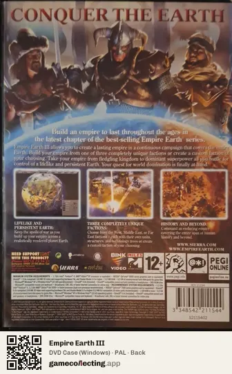 Empire Earth III Computer, PAL box back