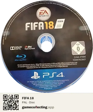 FIFA 18 PlayStation 4, PAL disc