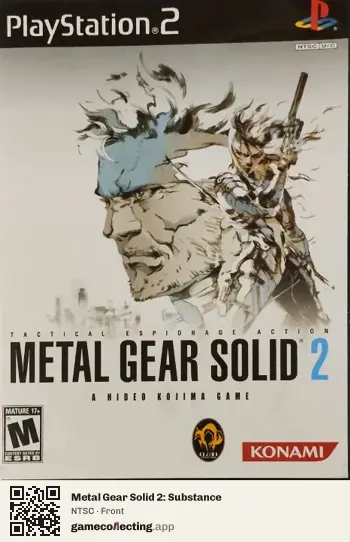 Metal Gear Solid 2: Substance PlayStation 2, NTSC box front