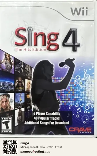 Sing 4 Nintendo Wii, NTSC box front