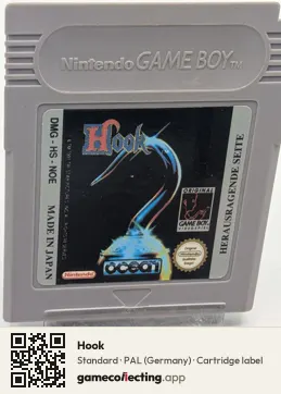 Hook Game Boy, PAL cartridge label