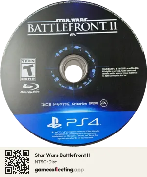 Star Wars Battlefront II PlayStation 4, NTSC disc