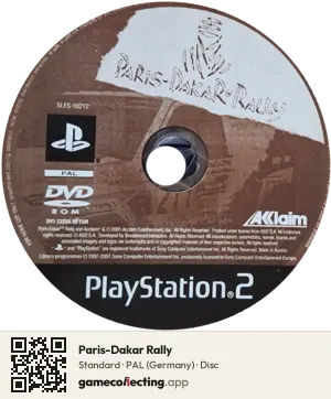 Paris-Dakar Rally PlayStation 2, PAL disc