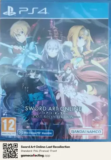 Sword Art Online: Last Recollection PlayStation 4, France box front
