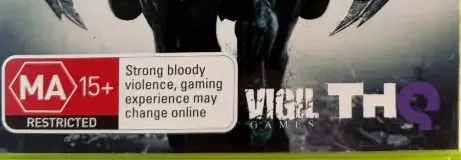 Darksiders II, the Australian classification mark on its front