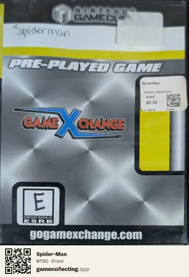 Spider-Man Nintendo GameCube, NTSC box front