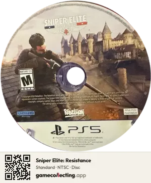 Sniper Elite: Resistance PlayStation 5, NTSC disc