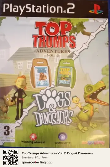 Top Trumps Adventures Vol. 2: Dogs & Dinosaurs PlayStation 2, PAL box front