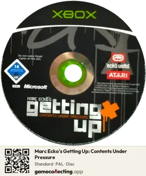 Marc Ecko's Getting Up: Contents Under Pressure Xbox, PAL disc