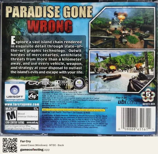 Far Cry Computer, NTSC box back