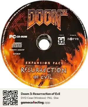 Doom 3: Resurrection of Evil Computer, PAL disc