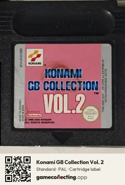 Konami GB Collection Vol. 2 Game Boy Color, PAL cartridge label