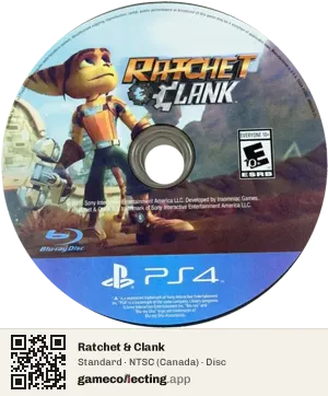 Ratchet & Clank PlayStation 4, NTSC disc