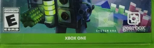 Astroneer, the ESRB box on its front