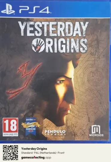 Yesterday Origins PlayStation 4, Netherlands box front