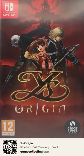 Ys Origin Nintendo Switch, Germany box front