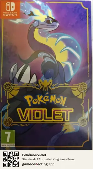 Pokémon Violet Nintendo Switch, United Kingdom box front
